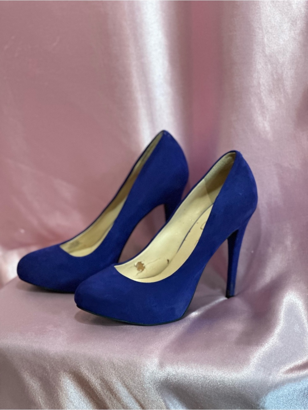 Women’s Royal Blue Suede High Heel Pumps